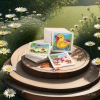 DIY Colorful bean puzzle house jigsaw puzzle toy jigsaw puzzle board Trendy toy 180 pieces including bean puzzle boards Specification image
